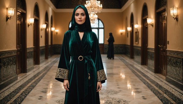 L'abaya de soirée en velours pour un look sophistiqué