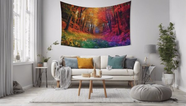 Transformez votre espace avec un drap mural psychédélique!